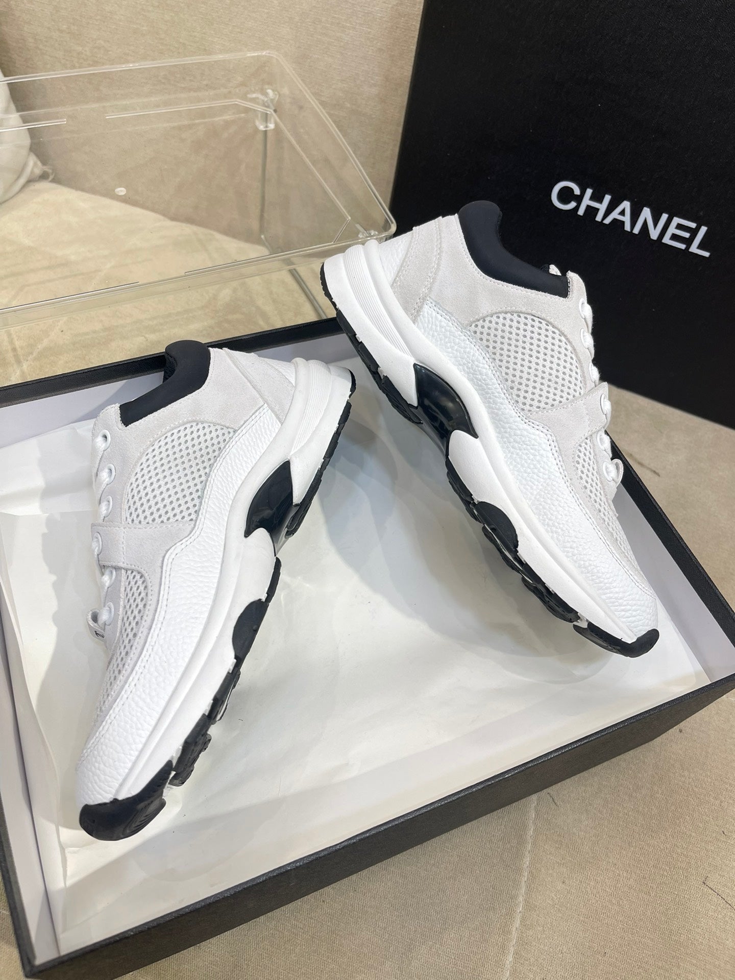 Chanel CC Black Sneakers