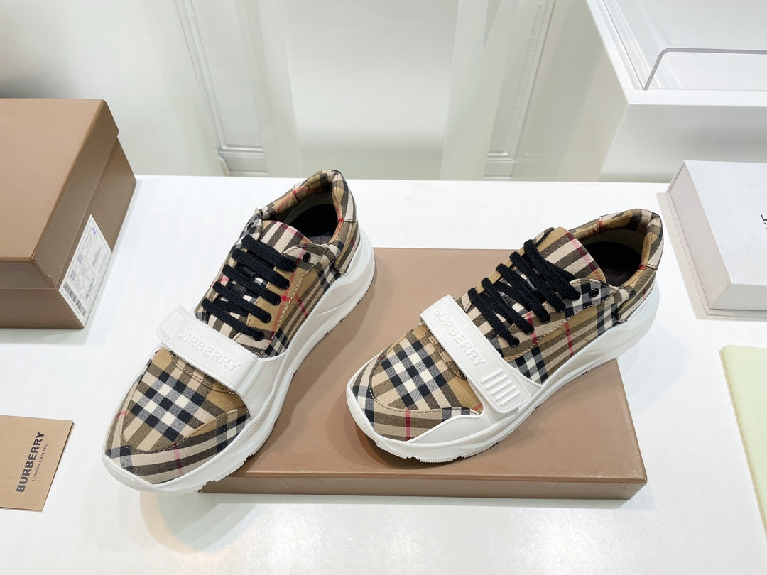 Burberry White Strap Sneakers