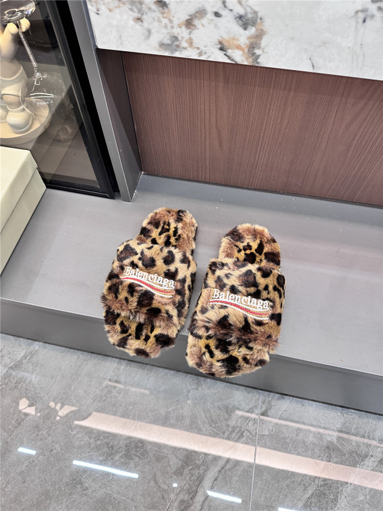 Balenciaga Fur Slides