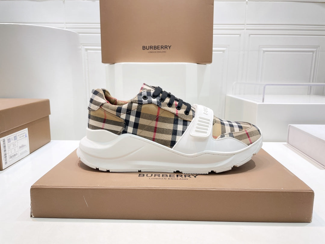 Burberry White Strap Sneakers